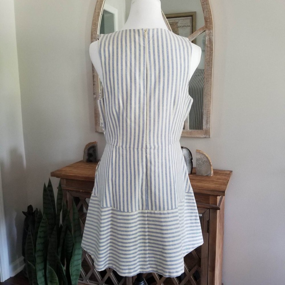 Do+Be Brand Dress. Blue & Ivory Stripe. Size Large. - Picture 7 of 12